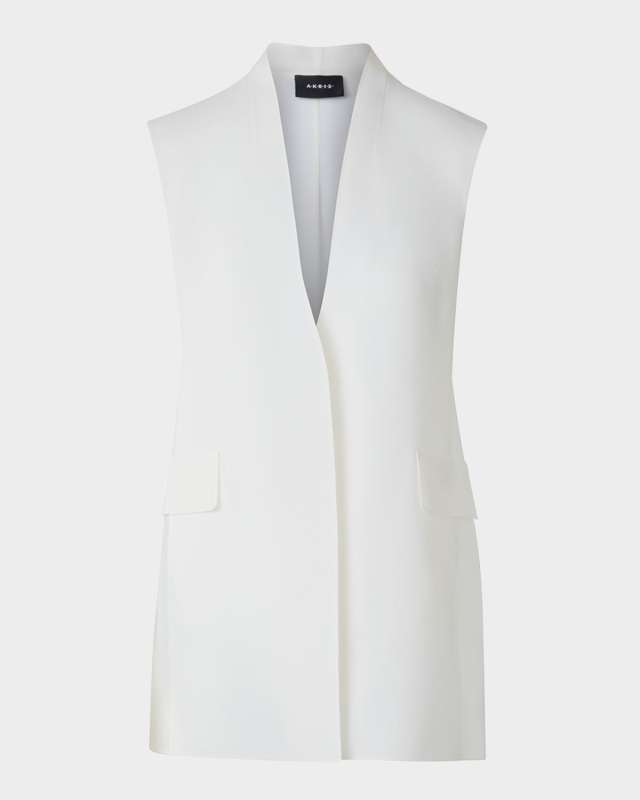 Artina Long Silk Organza Vest